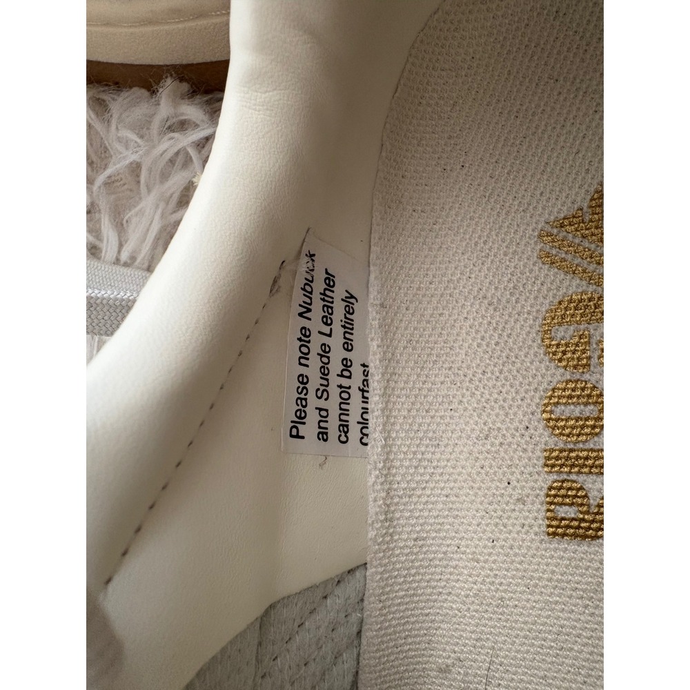 Anthropology Gola Hawk Shimmer Sneakers Silver Gold Leather Suede Lace Up Size 6 - Picture 9 of 9